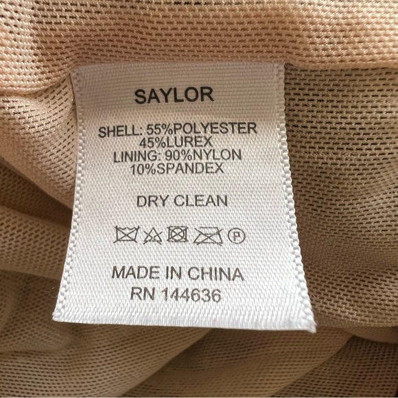 Saylor Aloea Pliss one shoulder metallic dress 612 - Picture 15 of 16